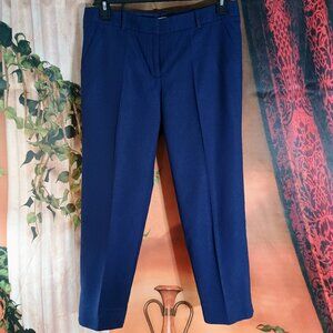 EUC: J.Crew Sze 8 Navy Blue Stretch Wool Blend Lined Skimmer Dress Pants